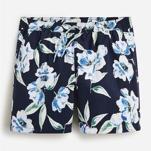 6'' stretch swim trunk in floral print with ECONYL® nylon